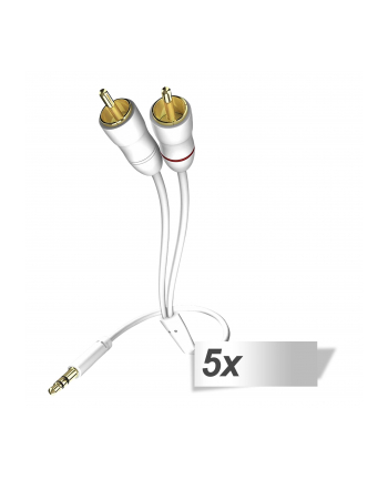 in - akustik 5x in-akustik Star Audio kabel 3,5 mm jack - Cinch 1,5 m