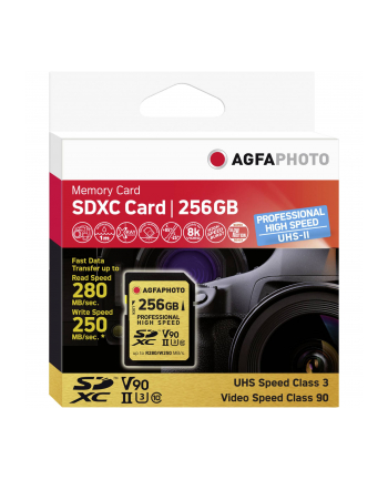 AgfaPhoto SDXC UHS II      256GB Professional High Speed U3 V90