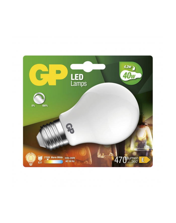 gp batteries GP Lighting Filament Classic E27 LED 4,2W (40W) dimm. GP 078227 główny