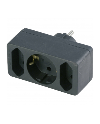 REV transition plug 2-fold + 1 Safety contact Kolor: CZARNY