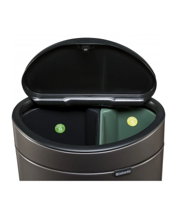 Brabantia Touch Bin New kosz na smieci recycle, 23+10 L Platinum nr 1