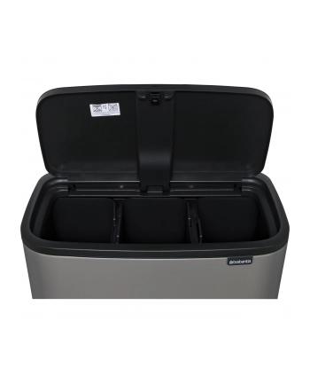 Brabantia Bo Touch Bin kosz na sm. Mineral Concrete Grey, 3x11L nr 2