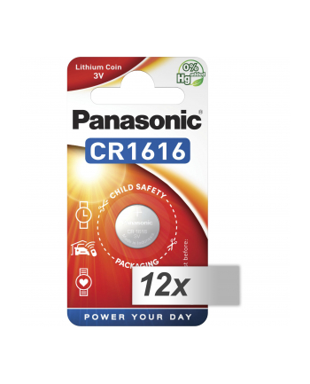 12x1 Panasonic CR 1616 Lithium Power