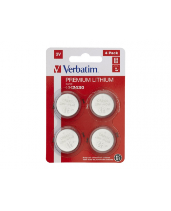 10x4 Verbatim CR 2430 Lithium battery 49534