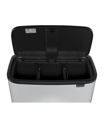 Brabantia Bo Touch Bin kosz na smieci, bialy, 3 x 11 L