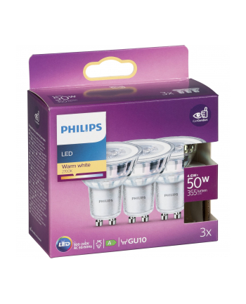 Philips LED Spot GU10 3-Pack 4,6W (50W) 2700K 355lm