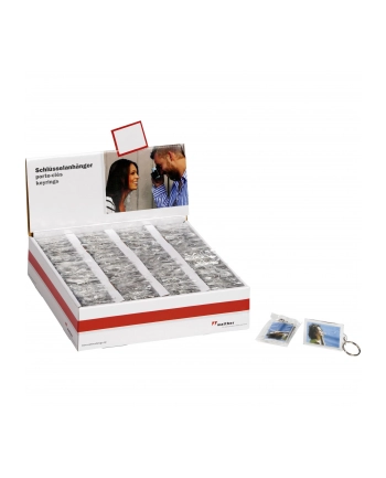 100x1 Walther Key Ring acrylic 3,5x4,5 in Display   MR192 nr 1