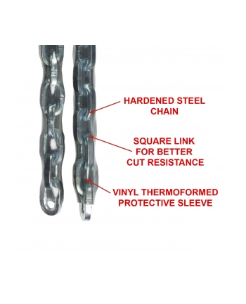 masterlock Master Lock Hardened Steel Chain with pczerwonyective Sleeve 8021(wersja europejska)RD nr 2