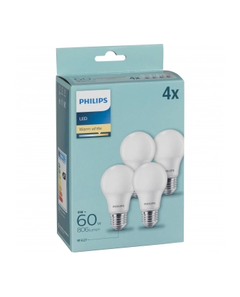 Philips LED Bulb E27 4-Pack 60W 2700K nr 2