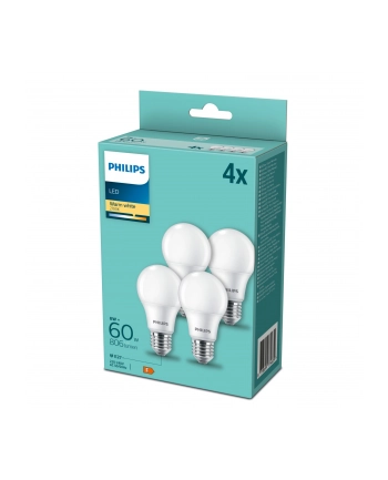 Philips LED Bulb E27 4-Pack 60W 2700K nr 1
