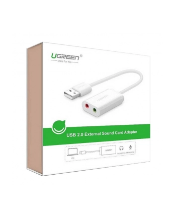 UGREEN USB-A To 3.5mm External Stereo Sound adapter White 15cm nr 2