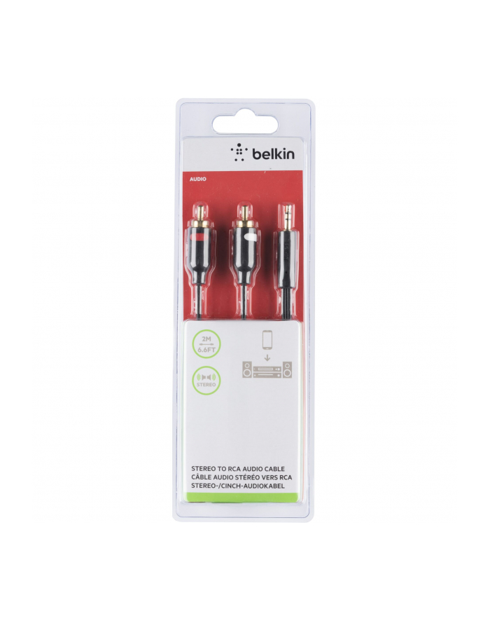 Belkin Stereo to RCA Cable    2m Y-Audio-Cable Kolor: CZARNY   F3Y116BT2M główny