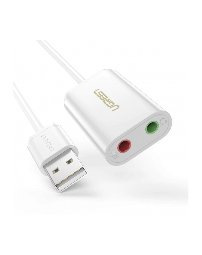 UGREEN USB-A To 3.5mm External Stereo Sound adapter White 15cm główny