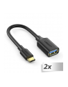 2x1 UGREEN Type-C USB 3.0 konwerter adapter czarny 150mm - nr 1