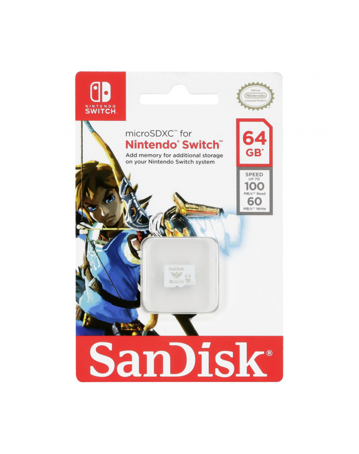 SanDisk MicroSDXC 100MB     64GB Nintendo      SDSQXAT-064G-GNCZN główny