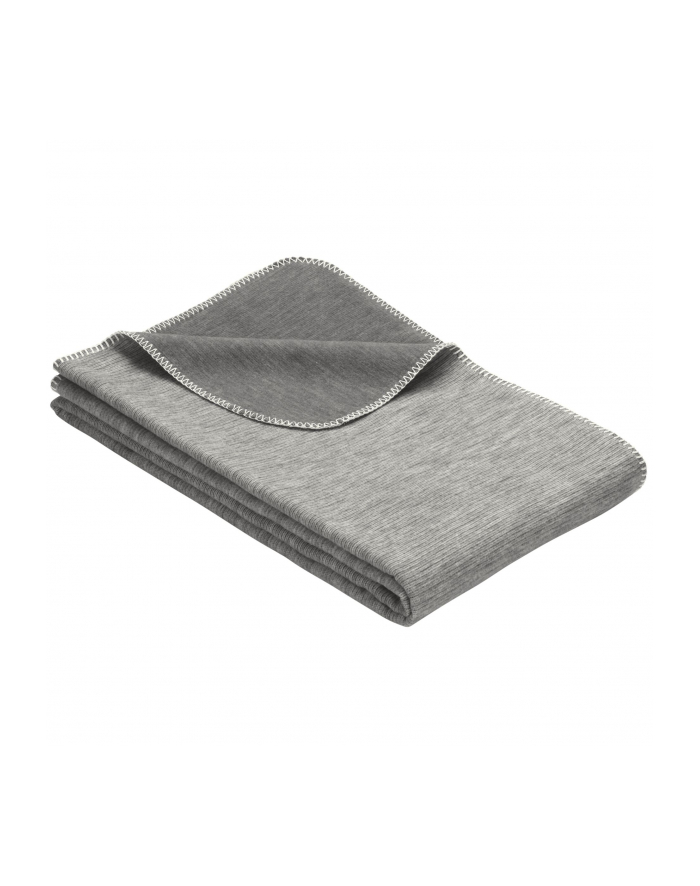 Ibena Jac. cotton blanket grey Lausanne GOTS certificated główny