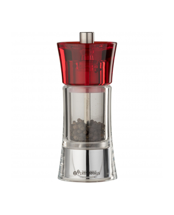 Zassenhaus pepper mill AACHEN Acryl, red, 14 cm