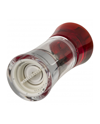 Zassenhaus pepper mill AACHEN Acryl, red, 14 cm