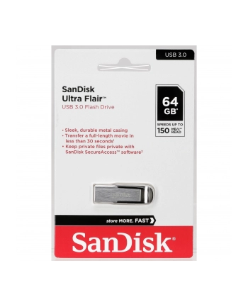 SanDisk Cruzer Ultra Flair  64GB USB 3.0 150MB/s  SDCZ73-064G-G46 nr 1