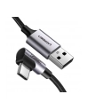 2x1 UGREEN Angled USB-C To USB-A Data Cable Black 2M - nr 8