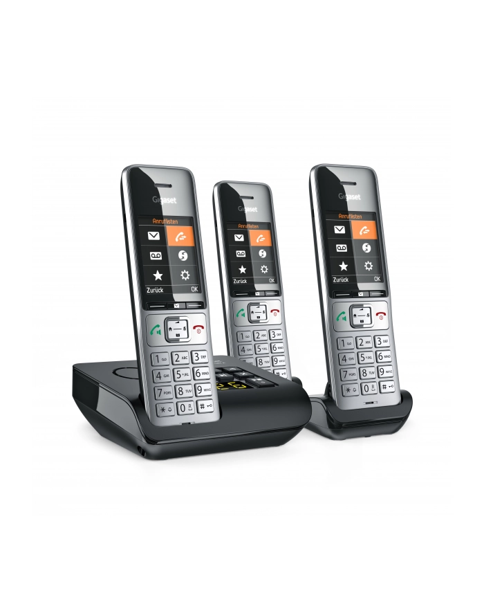 Gigaset COMFORT 500A trio silver-Kolor: CZARNY główny