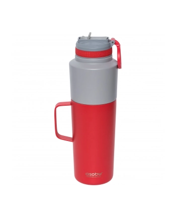 Asobu Twin Pack Bottle with Mug czerwony, 0.9 L + 0.6 L nr 2
