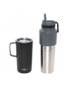 Asobu Twin Pack Bottle with Mug czarny, 0.9 L + 0.6 L - nr 2