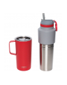 Asobu Twin Pack Bottle with Mug czerwony, 0.9 L + 0.6 L - nr 2