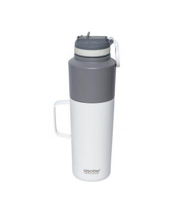 Asobu Twin Pack Bottle with Mug bialy, 0.9 L + 0.6 L