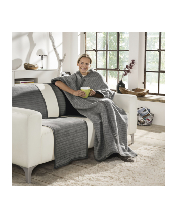 Ibena Jacquard Blanket Fano anthracite 800, 150x200