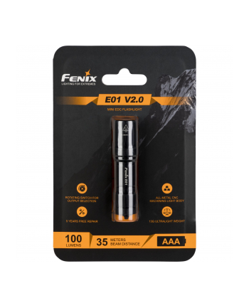 Fenix E01 V2.0 100 lm latarka