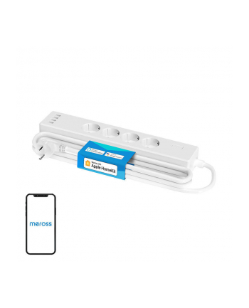 Meross Smart Wi-Fi Surge Pczerwonyector 4 AC + 4 USB