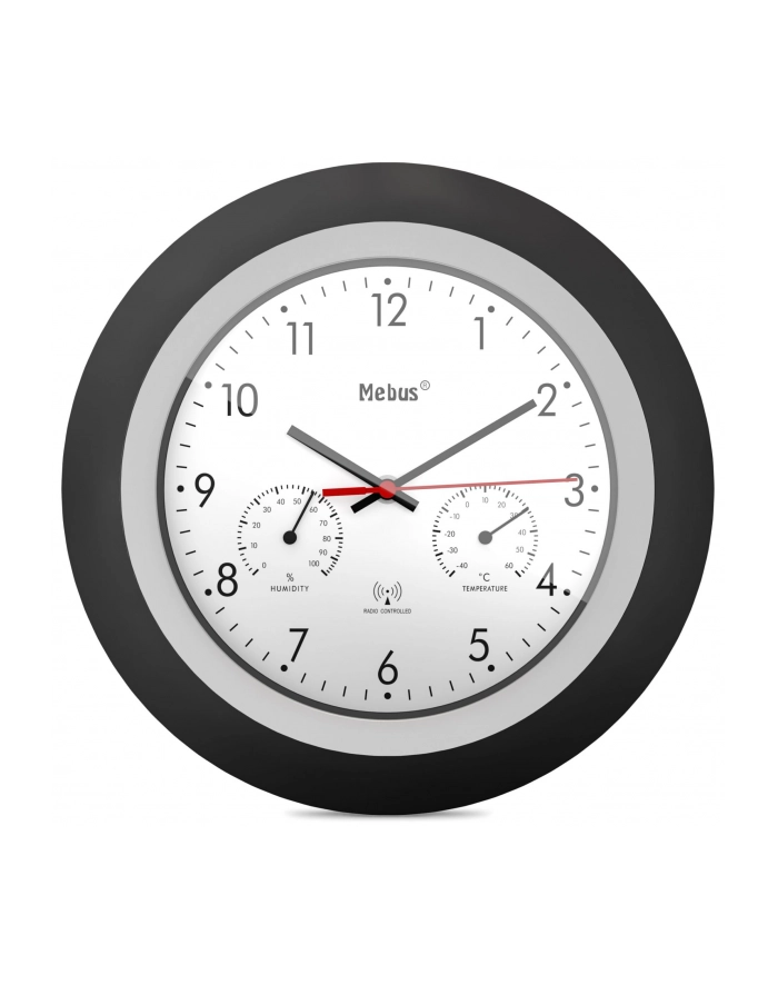 Mebus 19449 Radio controlled Wall Clock w. Thermo/Hygrometer główny