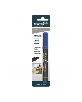 pica-marker Pica Permanentmarker 2-6mm, Wedge Tip, blue Retail Packaging