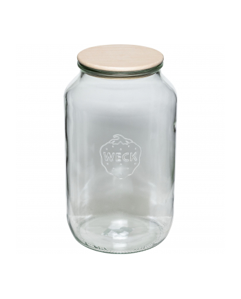 WECK Round Rim Jar 3l with Wooden Lid