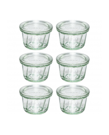 WECK Round Rim Jar Muffin 165ml Set of 6