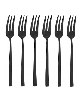 Sambonet Rock PVD 6 Cake Forks DolceNero Lucido