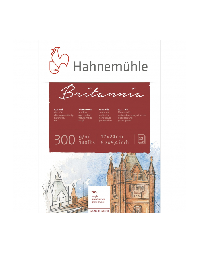 Hahnemühle Britannia Watercolour 12 sheets rough 17x24cm 300g główny