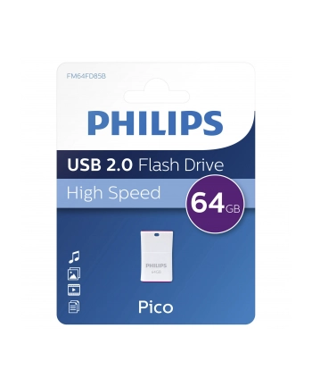 Philips USB 2.0             64GB Pico Edition Magic Purple nr 1