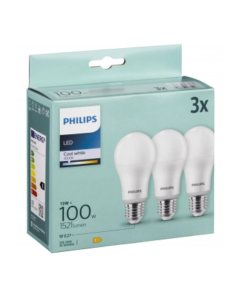 Philips LED Lamp E27 3-Pack 100W 4000K nr 2