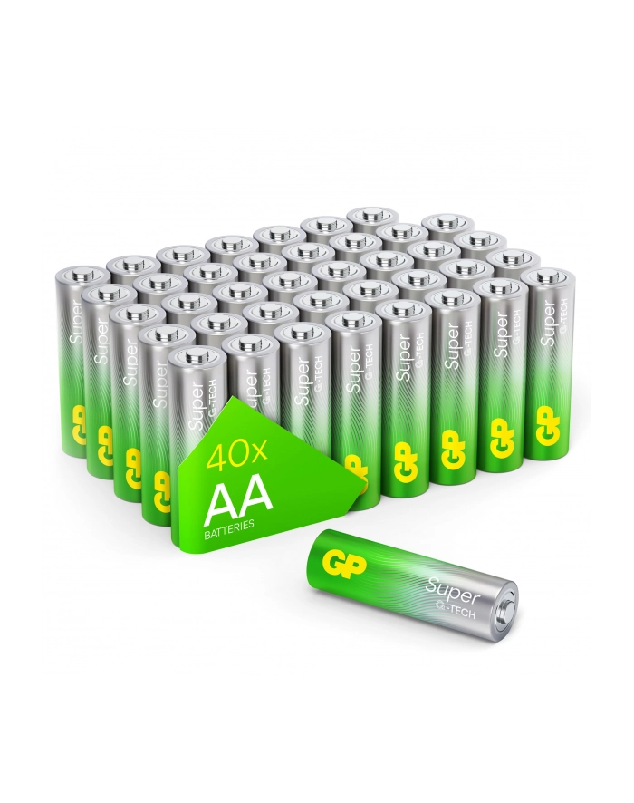 gp batteries 1x40 GP Super Alkaline AA Mignon Batteries PET Box GPSUP15A900C40 główny