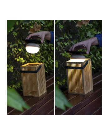 newgarden New Garden Okinawa Solar Recharge Lantern Bamboo nr 2