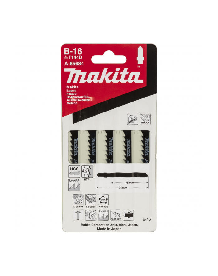 Makita A-85684 Jigsaw Blade   B-16 główny