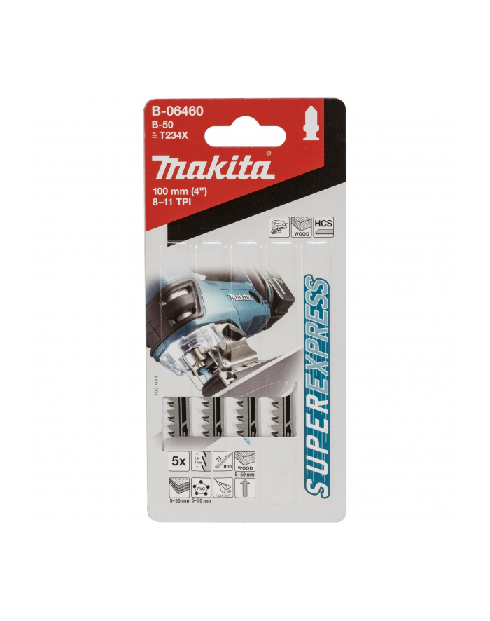 Makita B-06460 Jigsaw Blade   B-50 Wood 5pcs główny