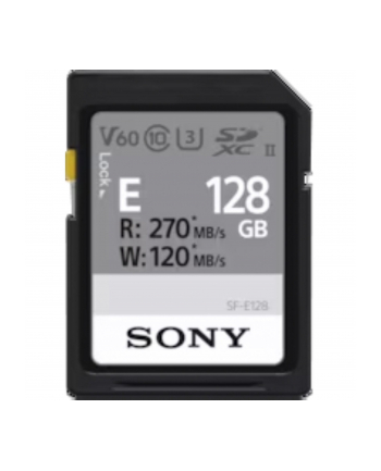 Sony SDXC E series         128GB UHS-II Class 10 U3 V60