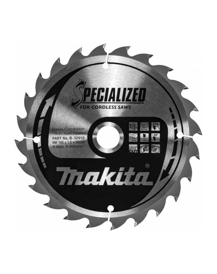 Makita B-32910 SPECIALIZED Saw Blade 165x20x24Z główny