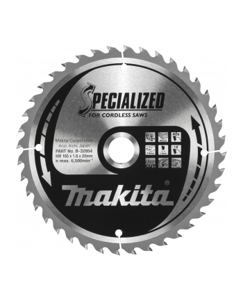 Makita B-32954 SPECIALIZED Saw Blade 165x20x40Z