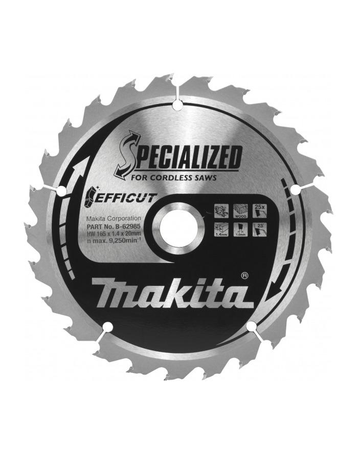 Makita B-62985 EFFICUT Saw Blade 165x20x25Z główny