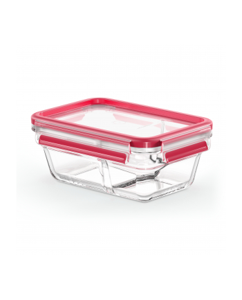 Emsa Clip'amp;Close Glass Food Container 800 ml red