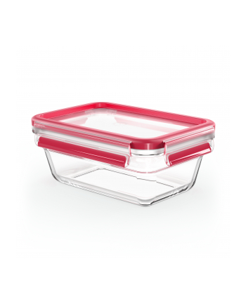 Emsa Clip'amp;Close Glass Food Container 850 ml  red